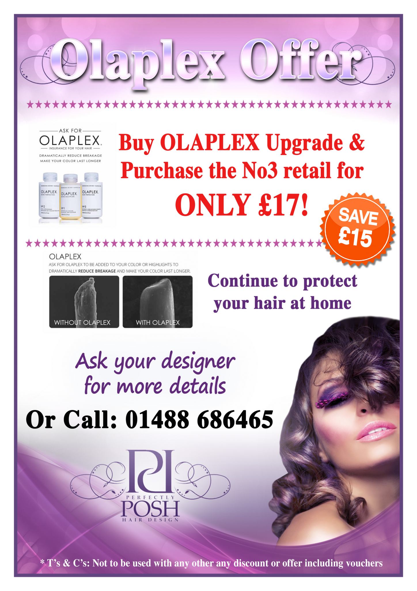 Get an OLAPLEX™ Hair Treatment For The Special Price of £17!! Get an OLAPLEX™ Hair Treatment For The Special Price of £17!!
