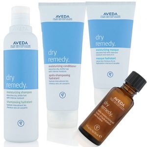 Aveda dry remedy range at perfectly posh hair salon